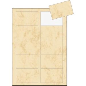 Sigel DP744, 85x55 mm (A4), Business Cards, 3C, smooth cut all around, 225 gsm, printable, marble Beige, 100 Piecesequal to10 sheets Sigel DP744, 85x55 mm (A4), Business Cards, 3C, smooth cut all around, 225 gsm, printable, marble Beige, 100 Piecesequal to10 sheets