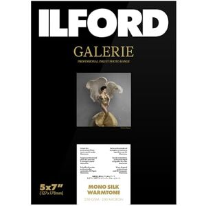 Ilford Gallery Mono Silk Warmtone 250 GSM 5 x 7 Inches 127 mm x 178 mm 100 Sheets Ilford Gallery Mono Silk Warmtone 250 GSM 5 x 7 Inches 127 mm x 178 mm 100 Sheets