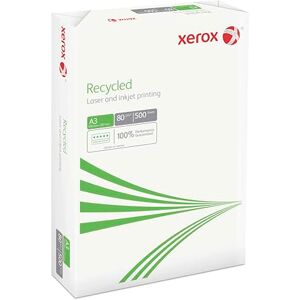 Xerox Recycled Copier Paper 100% Recycled A3 80gsmWhite Ref 003R91166 Box 500 Sheets Xerox Recycled Copier Paper 100% Recycled A3 80gsmWhite Ref 003R91166 Box 500 Sheets