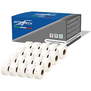 AFTERTECH 20x 11352 25x54mm Compatible Adhesive Labels Rolls (500 Labels/Roll = 10000 Total) for Dymo LabelWriter Seiko SLP Printer Labeling Machines S0722520 20x11352 AFTERTECH 20x 11352 25x54mm Compatible Adhesive Labels Rolls (500 Labels/Roll = 10000 Total) for Dymo LabelWriter Seiko SLP Printer Labeling Machines S0722520 20x11352