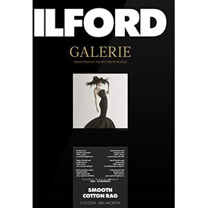 Ilford GALERIE Smooth Cotton Rag, 310GSM, GPSC, 4 x 6 Inch 102 x 152 mm, 50 Sheets, Inkjet Paper, Photo Paper Ilford GALERIE Smooth Cotton Rag, 310GSM, GPSC, 4 x 6 Inch 102 x 152 mm, 50 Sheets, Inkjet Paper, Photo Paper