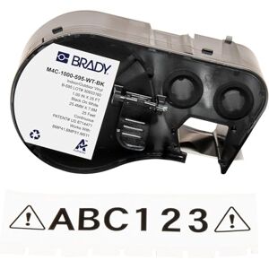 Brady Vinyl Label Tape for Label Printer BMP41/BMP51/BMP53/M511 Self Adhesive Printer Labels Black on White (25,40 mm (W) x 7,62 m (L)) M4C-1000-595-WT-BK Brady Vinyl Label Tape for Label Printer BMP41/BMP51/BMP53/M511 Self Adhesive Printer Labels Black on White (25,40 mm (W) x 7,62 m (L)) M4C-1000-595-WT-BK