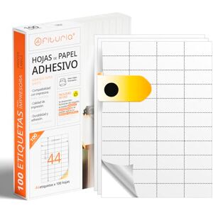 OFITURIA White Adhesive Labels, Create Your Custom Stickers for Any Surface, A4 Paper Safe Adhesive, Adhesive Label to Print – Ophituria (44 per Sheet, 100h) OFITURIA White Adhesive Labels, Create Your Custom Stickers for Any Surface, A4 Paper Safe Adhesive, Adhesive Label to Print – Ophituria (44 per Sheet, 100h)