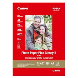 Canon PP-201 Glossy II Photo Paper Plus A4 (20 Sheets) Ideal for Photo Printing, High-Gloss Finish Durable Prints, Instant Touch-Dry Compatible with Inkjet Printers Canon PP-201 Glossy II Photo Paper Plus A4 (20 Sheets) Ideal for Photo Printing, High-Gloss Finish Durable Prints, Instant Touch-Dry Compatible with Inkjet Printers