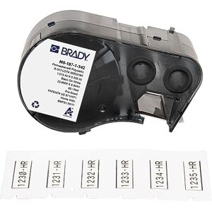 Brady Heat-Shrink Polyolefin Label Tape for Label Printer BMP51/BMP53/M511-80 Self Adhesive Printer Labels Black on White (25,40 mm (W) x 8,51 mm (H)) M5-187-1-342 Brady Heat-Shrink Polyolefin Label Tape for Label Printer BMP51/BMP53/M511-80 Self Adhesive Printer Labels Black on White (25,40 mm (W) x 8,51 mm (H)) M5-187-1-342