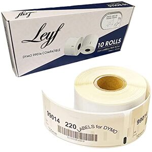 LEYF 10 Rolls 99014 S0722430 Labels – 54 mm x 101 mm – 100% Compatible for Dymo and Seiko Labelwriter – 10 Roll Pack Labels = 2200 Label Address Labels, Label Printer, Self-Adhesive LEYF 10 Rolls 99014 S0722430 Labels – 54 mm x 101 mm – 100% Compatible for Dymo and Seiko Labelwriter – 10 Roll Pack Labels = 2200 Label Address Labels, Label Printer, Self-Adhesive