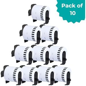 Dragon 10 Rolls DK-22205 Continuous Paper Address Label Sticker, 62mm(W) x 30.48m(L), for Brother QL Label Printer QL-800 810W 820NWB 500 550 570 650TD 700 710W 720NW 1050 1060N 1100 1110NWB, With 10 Holders Dragon 10 Rolls DK-22205 Continuous Paper Address Label Sticker, 62mm(W) x 30.48m(L), for Brother QL Label Printer QL-800 810W 820NWB 500 550 570 650TD 700 710W 720NW 1050 1060N 1100 1110NWB, With 10 Holders