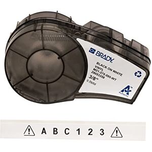 Brady Vinyl Label Tape for Label Printer M211 & M210 Self Adhesive Vinyl Printer Labels Black on White (9.53mm x 6.40m) M21-375-595-WT Brady Vinyl Label Tape for Label Printer M211 & M210 Self Adhesive Vinyl Printer Labels Black on White (9.53mm x 6.40m) M21-375-595-WT