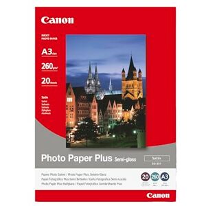 Canon SG-201 Semi-Gloss Photo Paper Plus A3 (20 Sheets) Satin Finish Paper, Instant-Dry Photos, 260 GSM Compatible with Inkjet Printers Canon SG-201 Semi-Gloss Photo Paper Plus A3 (20 Sheets) Satin Finish Paper, Instant-Dry Photos, 260 GSM Compatible with Inkjet Printers