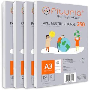 OFITURIA A3 250 g Paper Pack with 1000 White Sheets, Multifunctional Paper for School Use and Work Environments Ideal for Laser, Inkjet or Copiers OFITURIA A3 250 g Paper Pack with 1000 White Sheets, Multifunctional Paper for School Use and Work Environments Ideal for Laser, Inkjet or Copiers