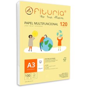 OFITURIA A3 120 g Paper Pack with 100 White Sheets, Multifunctional Paper for School Use and Work Environments, Ideal with Laser, Inkjet or Copier Printers OFITURIA A3 120 g Paper Pack with 100 White Sheets, Multifunctional Paper for School Use and Work Environments, Ideal with Laser, Inkjet or Copier Printers