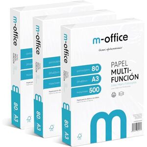 OFITURIA A3 80g Paper Pack 3 Packs of 500 Sheets Multifunction Inkjet Laser Printer Paper A4 297x420mm Ideal for Office and Home · M-Office (1500 Sheets) OFITURIA A3 80g Paper Pack 3 Packs of 500 Sheets Multifunction Inkjet Laser Printer Paper A4 297x420mm Ideal for Office and Home · M-Office (1500 Sheets)
