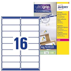 Avery Printable, Customisable Address Mailing Labels, Laser Printers, 16 Per A4 Sheet, 250 Sheets per Pack 4000 Labels, QuickPEEL (L7162-250), White Blank Printer Sticker Sheets. Avery Printable, Customisable Address Mailing Labels, Laser Printers, 16 Per A4 Sheet, 250 Sheets per Pack 4000 Labels, QuickPEEL (L7162-250), White Blank Printer Sticker Sheets.