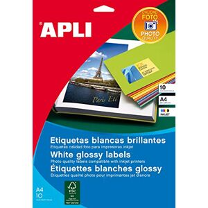 APLI White A4 Photo Labels - 99.1 X 57 mm - Pack of 10 sheets APLI White A4 Photo Labels - 99.1 X 57 mm - Pack of 10 sheets