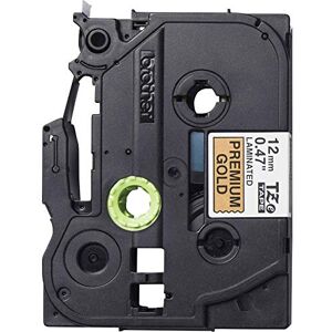 Brother TZe-PR831 Labelling Tape Cassette, Black on Premium Gold, 12 mm (W) x 8 m (L), Laminated, Genuine Supplies Brother TZe-PR831 Labelling Tape Cassette, Black on Premium Gold, 12 mm (W) x 8 m (L), Laminated, Genuine Supplies