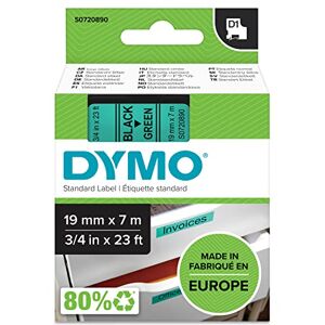 Dymo Authentic D1 Labels Black Print on Green Tape 19 mm x 7 m Self-Adhesive Labels for LabelManager Label Makers Made in Europe Dymo Authentic D1 Labels Black Print on Green Tape 19 mm x 7 m Self-Adhesive Labels for LabelManager Label Makers Made in Europe