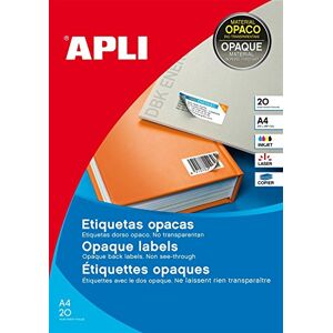 APLI 011708 Pack of 20 Opaque Corners Labels 70 x 37 mm White APLI 011708 Pack of 20 Opaque Corners Labels 70 x 37 mm White