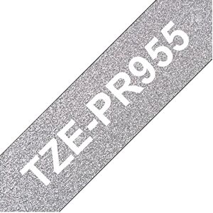 Brother TZe-PR955 Labelling Tape Cassette, Black on Premium Silver, 24 mm (W) x 8 m (L), Laminated, Genuine Supplies Brother TZe-PR955 Labelling Tape Cassette, Black on Premium Silver, 24 mm (W) x 8 m (L), Laminated, Genuine Supplies