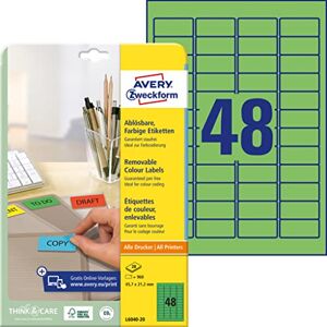 Avery L6040-20 Green Labels - Label Sheets for Office and Home Avery L6040-20 Green Labels - Label Sheets for Office and Home