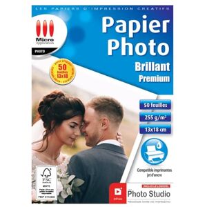 Micro Application Premium Photo Paper 13 x 18 cm 50 Sheets Labo Pro Quality for Portraits, Family Photos, Greeting Cards Made in France Ideal High Definition Prints Micro Application Premium Photo Paper 13 x 18 cm 50 Sheets Labo Pro Quality for Portraits, Family Photos, Greeting Cards Made in France Ideal High Definition Prints