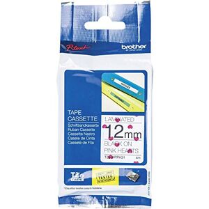 Brother TZe-MPPH31 Labelling Tape Cassette, Black on Pink Hearts, 12 mm (W) x 4 m (L), Laminated, Genuine Supplies Brother TZe-MPPH31 Labelling Tape Cassette, Black on Pink Hearts, 12 mm (W) x 4 m (L), Laminated, Genuine Supplies