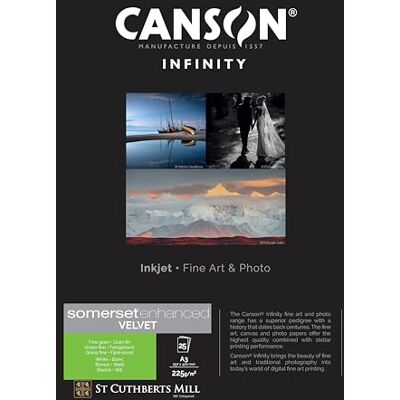 Canson Somerset ENHANCED VELVET Radiant White A3 - Art Paper Canson Somerset ENHANCED VELVET Radiant White A3 - Art Paper