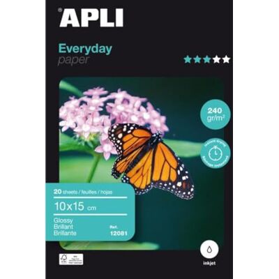 APLI 12081 White Photo Paper – Photo Paper (White, 180 g, 20 Sheets, 100 x 150 mm) APLI 12081 White Photo Paper – Photo Paper (White, 180 g, 20 Sheets, 100 x 150 mm)