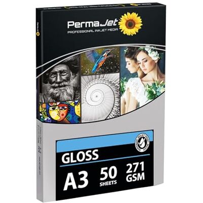 Permajet Gloss 271 A3 50 Sheets Glossy Photo Inkjet Paper Permajet Gloss 271 A3 50 Sheets Glossy Photo Inkjet Paper