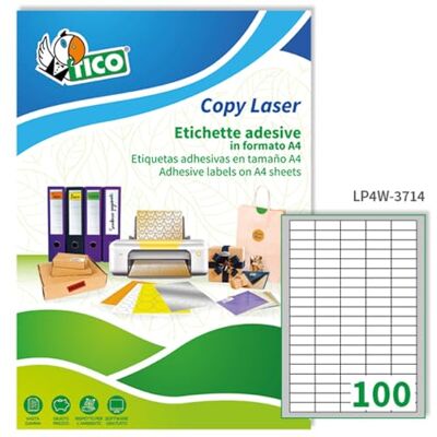 TICO lp4 W-3714 Labels White TICO lp4 W-3714 Labels White