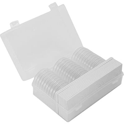 Hklshyd 46 mm Coin Capsules Holder and Protect Gasket Coin Holder Case Box for Coin Collection Supplies (8 Sizes, 30 Pieces) Hklshyd 46 mm Coin Capsules Holder and Protect Gasket Coin Holder Case Box for Coin Collection Supplies (8 Sizes, 30 Pieces)