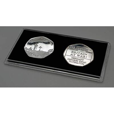 The Commemorative Coin Company Pair of WORLD WAR 1 Fine Silver Commemoratives in 50p Coin Display Case. Lord Kitchener, Lest we Forget, WW1 The Commemorative Coin Company Pair of WORLD WAR 1 Fine Silver Commemoratives in 50p Coin Display Case. Lord Kitchener, Lest we Forget, WW1