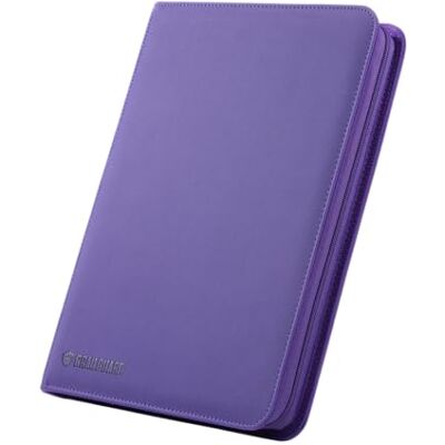 Grail Guard 9-Pocket Premium ZIP Trading Card Binder – High Capacity 360-Card Album, Acid-Free PU Faux Leather, Zip Closure (Purple) Grail Guard 9-Pocket Premium ZIP Trading Card Binder – High Capacity 360-Card Album, Acid-Free PU Faux Leather, Zip Closure (Purple)