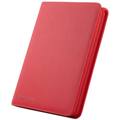 Grail Guard 9-Pocket Premium ZIP Trading Card Binder – High Capacity 360-Card Album, Acid-Free PU Faux Leather, Zip Closure (Red) Grail Guard 9-Pocket Premium ZIP Trading Card Binder – High Capacity 360-Card Album, Acid-Free PU Faux Leather, Zip Closure (Red)
