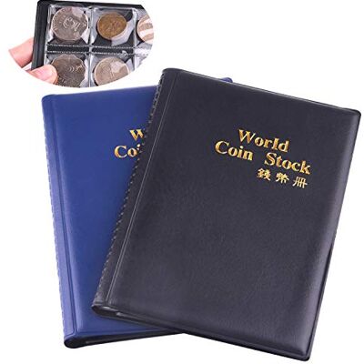 TUPARKA 2 Pack Coin Collection Album, 240 Coin Holders Can Hold 50P and 1 Pound Coins TUPARKA 2 Pack Coin Collection Album, 240 Coin Holders Can Hold 50P and 1 Pound Coins