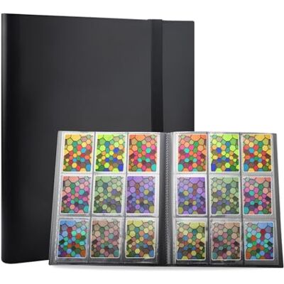 Windfromort Collectible Cards Album a4- Collectible Booklet Collectible Cards 360 Pockets Side Pockets Large Pockets Transparent Collectible Cards, Folder Card Collection Collectible Album (Black) Windfromort Collectible Cards Album a4- Collectible Booklet Collectible Cards 360 Pockets Side Pockets Large Pockets Transparent Collectible Cards, Folder Card Collection Collectible Album (Black)