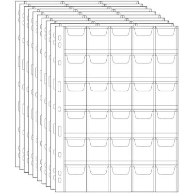 Uncle Paul 300 Pocket Coin Collecting Pages 30 Grids/Page Storage Loose Leaf 9 Hole 10 Sheets Coin Collection Sleeves for Pounds Penny Cents Euros Supplies CS03030 Uncle Paul 300 Pocket Coin Collecting Pages 30 Grids/Page Storage Loose Leaf 9 Hole 10 Sheets Coin Collection Sleeves for Pounds Penny Cents Euros Supplies CS03030