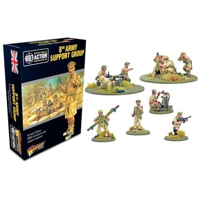 Warlord Games 8th Army Support Group 28mm Scale Metal Miniatures for Bolt Action Highly Detailed World War 2 Miniatures for Table-top Wargaming Warlord Games 8th Army Support Group 28mm Scale Metal Miniatures for Bolt Action Highly Detailed World War 2 Miniatures for Table-top Wargaming