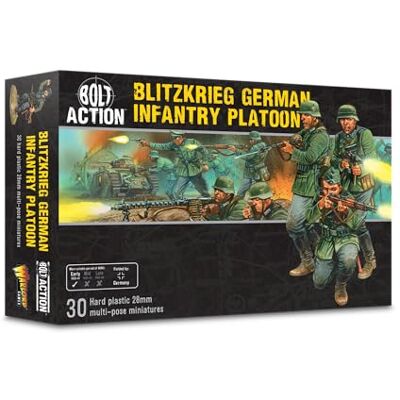Warlord Games Blitzkrieg German Infantry 28mm Scale Plastic Miniatures for Bolt Action Highly Detailed World War 2 Miniatures for Table-top Wargaming by Warlord Games Blitzkrieg German Infantry 28mm Scale Plastic Miniatures for Bolt Action Highly Detailed World War 2 Miniatures for Table-top Wargaming by