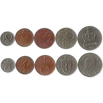 Hobby of Kings 5 Norway Coins from Europe Old Collectible Norwegian Cash Lot Perfect Choice For Your Coin Bank, Holders And Collection Album Hobby of Kings 5 Norway Coins from Europe Old Collectible Norwegian Cash Lot Perfect Choice For Your Coin Bank, Holders And Collection Album