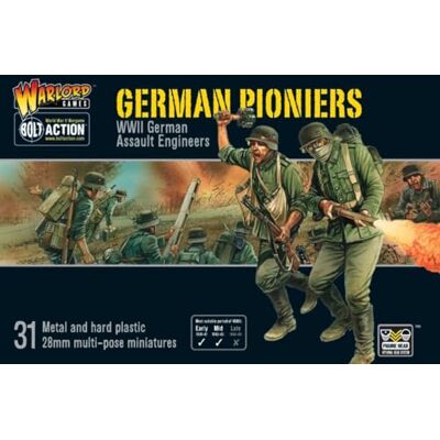 Warlord Games German Pioneers 28mm Scale Plastic Miniatures for Bolt Action Highly Detailed World War 2 Miniatures for Table-top Wargaming Warlord Games German Pioneers 28mm Scale Plastic Miniatures for Bolt Action Highly Detailed World War 2 Miniatures for Table-top Wargaming