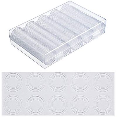 MULOVE 100 Pieces Coin Holder Capsules and 4 Sizes (20/25/27/30 mm) EVA Protect Gasket ,Round Plastic Coin Case Album with Storage Organizer Box for Coin Collection Supplies MULOVE 100 Pieces Coin Holder Capsules and 4 Sizes (20/25/27/30 mm) EVA Protect Gasket ,Round Plastic Coin Case Album with Storage Organizer Box for Coin Collection Supplies