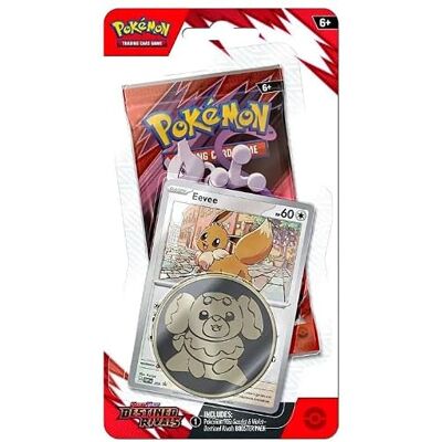 Pokémon Pokemon TCG Scarlet and Violet Destined Rival Single Pack Booster with Coin and Promo Card (Eevee) Pokémon Pokemon TCG Scarlet and Violet Destined Rival Single Pack Booster with Coin and Promo Card (Eevee)
