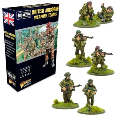 Warlord Games British Airborne Weapons Teams 28mm Scale Resin Miniatures for Bolt Action Highly Detailed World War 2 Miniatures for Table-top Wargaming Warlord Games British Airborne Weapons Teams 28mm Scale Resin Miniatures for Bolt Action Highly Detailed World War 2 Miniatures for Table-top Wargaming
