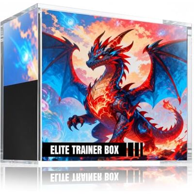 Wigearss Acrylic Display Case for Elite Trainer Box (ETB) 5mm Thick UV Protection Magnetic Lid Clear Protective Storage Box for TCG Collectibles & Trading Cards (Internal: 19x16.8x9cm) Wigearss Acrylic Display Case for Elite Trainer Box (ETB) 5mm Thick UV Protection Magnetic Lid Clear Protective Storage Box for TCG Collectibles & Trading Cards (Internal: 19x16.8x9cm)