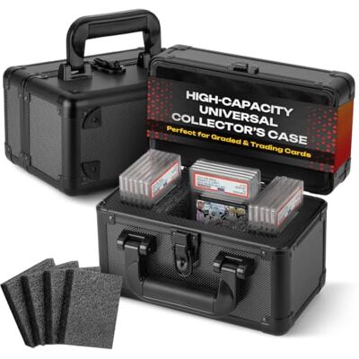 FunGuys Graded Card Storage Box for PSA Slabs – Aluminum Trading Card Case with Lock Slot, Holds Graded Sports Cards, Protective Storage for Pokémon & Baseball Card Collection FunGuys Graded Card Storage Box for PSA Slabs – Aluminum Trading Card Case with Lock Slot, Holds Graded Sports Cards, Protective Storage for Pokémon & Baseball Card Collection