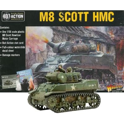 Warlord Games US Army M8 Scott HMC Light Tank 1:56 / 28mm Plastic Scale Model Tank for Bolt Action Highly Detailed World War 2 Miniatures Warlord Games US Army M8 Scott HMC Light Tank 1:56 / 28mm Plastic Scale Model Tank for Bolt Action Highly Detailed World War 2 Miniatures