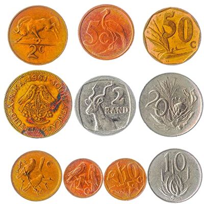 Hobby of Kings 10 Different Coins from the South Africa (RSA) Old Collectible Money Cents Rands Perfect Choice for Your Coin Bank Holders or Album Hobby of Kings 10 Different Coins from the South Africa (RSA) Old Collectible Money Cents Rands Perfect Choice for Your Coin Bank Holders or Album