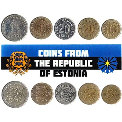 Hobby of Kings 5 Estonia Coins from Europe Old Collectible Estonian Cash Lot Perfect Choice For Your Coin Bank, Holders And Collection Album Hobby of Kings 5 Estonia Coins from Europe Old Collectible Estonian Cash Lot Perfect Choice For Your Coin Bank, Holders And Collection Album