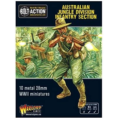 Warlord Games ,Australian Jungle Division infantry section (Pacific), Bolt Action Wargaming Miniatures Warlord Games ,Australian Jungle Division infantry section (Pacific), Bolt Action Wargaming Miniatures