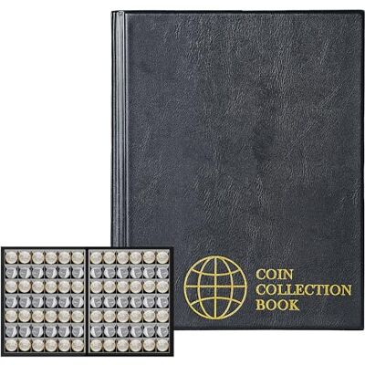 Uncle Paul Coin Collection Album 420 Pockets 10 Sheets Coin Storage Book Large Collecting Holder for Pounds Penny Cents Euro Black CS0242BK Uncle Paul Coin Collection Album 420 Pockets 10 Sheets Coin Storage Book Large Collecting Holder for Pounds Penny Cents Euro Black CS0242BK